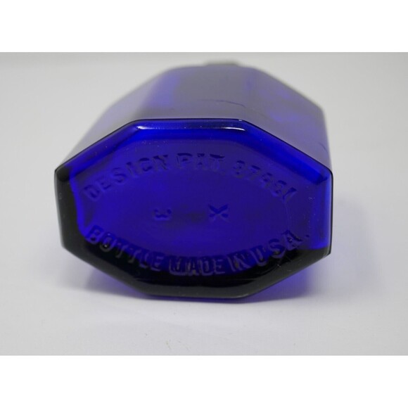 Squibb Vintage Antique Cobalt Blue Embossed Bottle - Picture 5 of 8